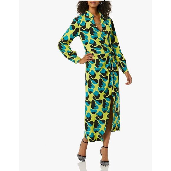NEW TEREA Women's Raina Draped Crossover Maxi Dress M - Picture 1 of 8